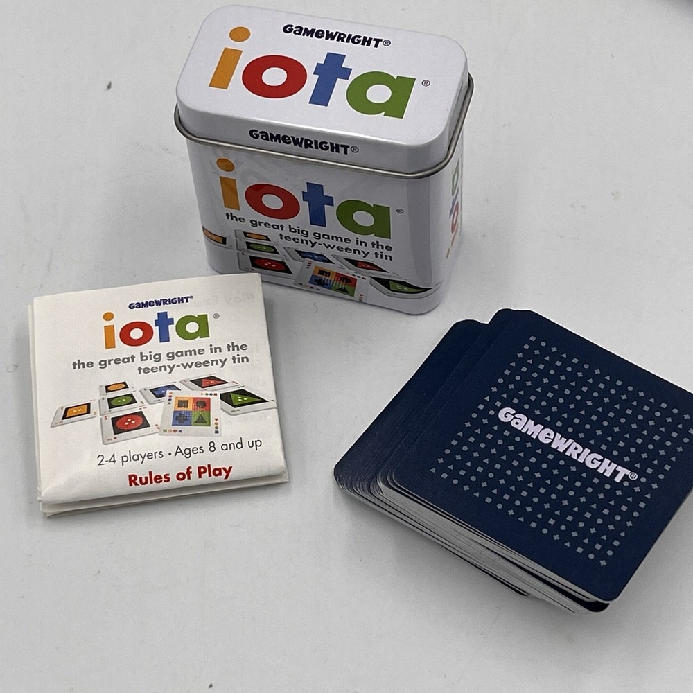Iota Card Game by Gamewright Great Big Game in the Teeny-Weeny Tin Complete
